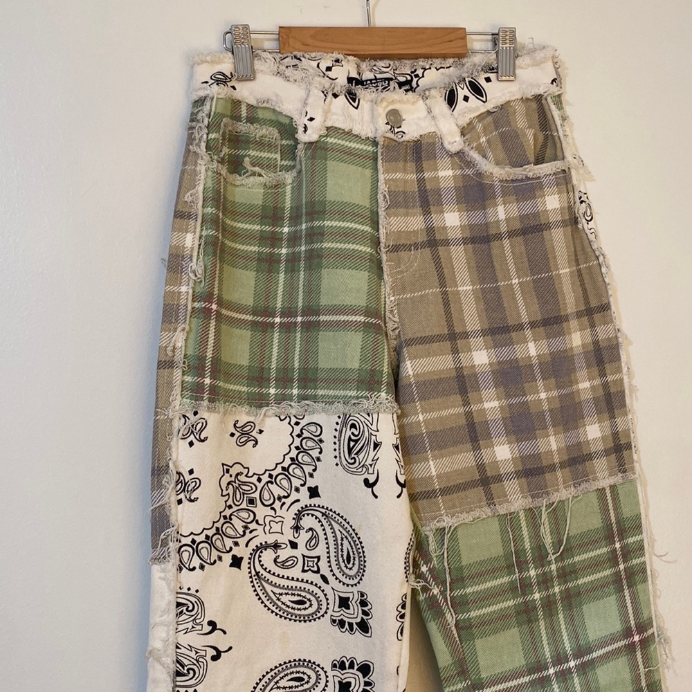 Jaded London Patchwork Bandana Jeans - Size 26
